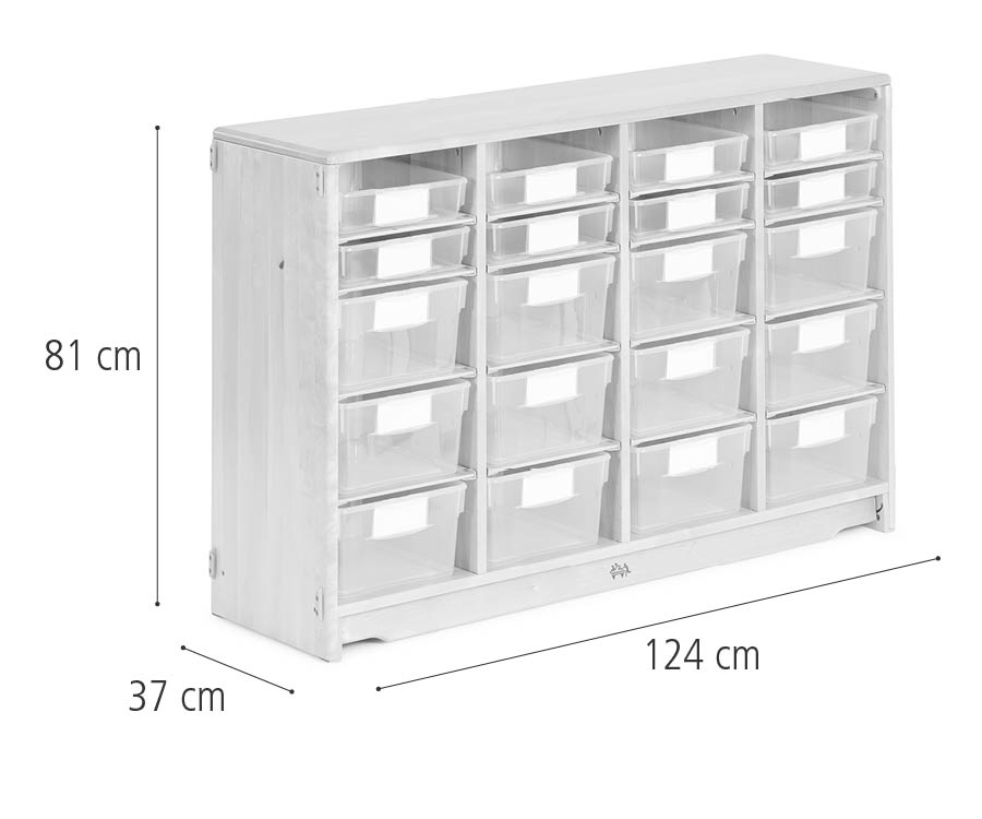 Tote shelf, 124 x 81 cm dimensions