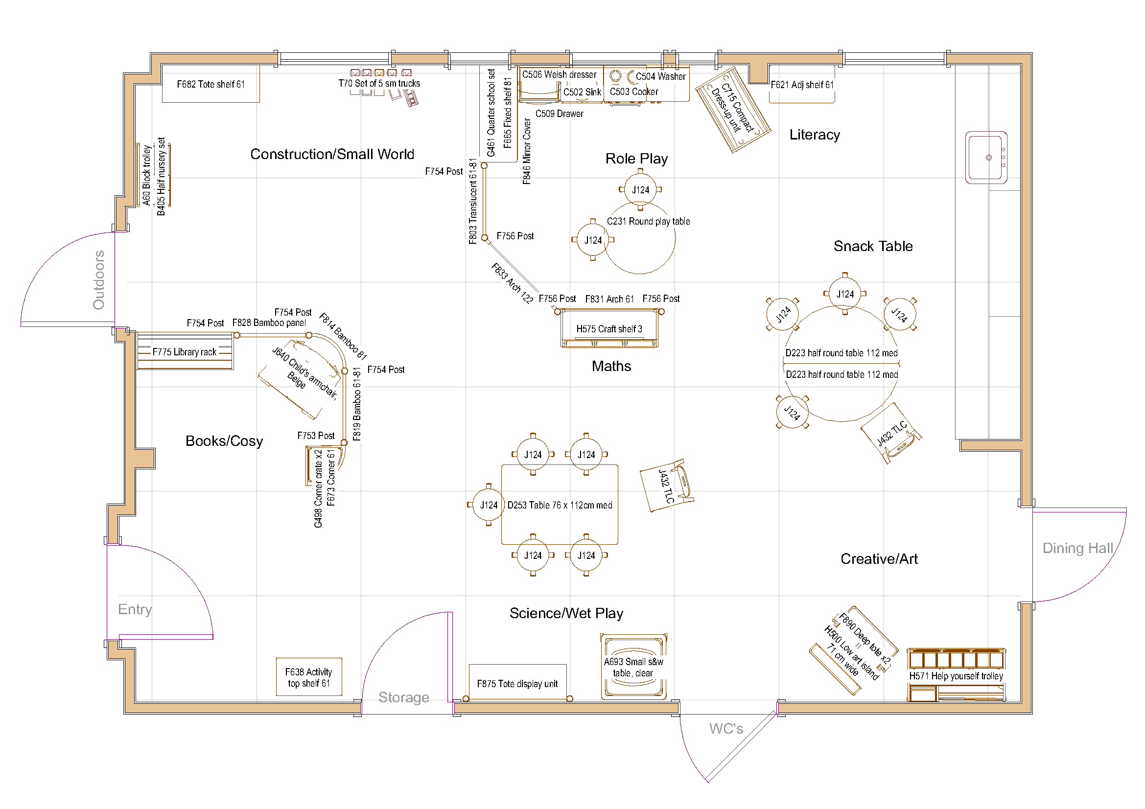 floor plan of a two to fives room for planning your nursery