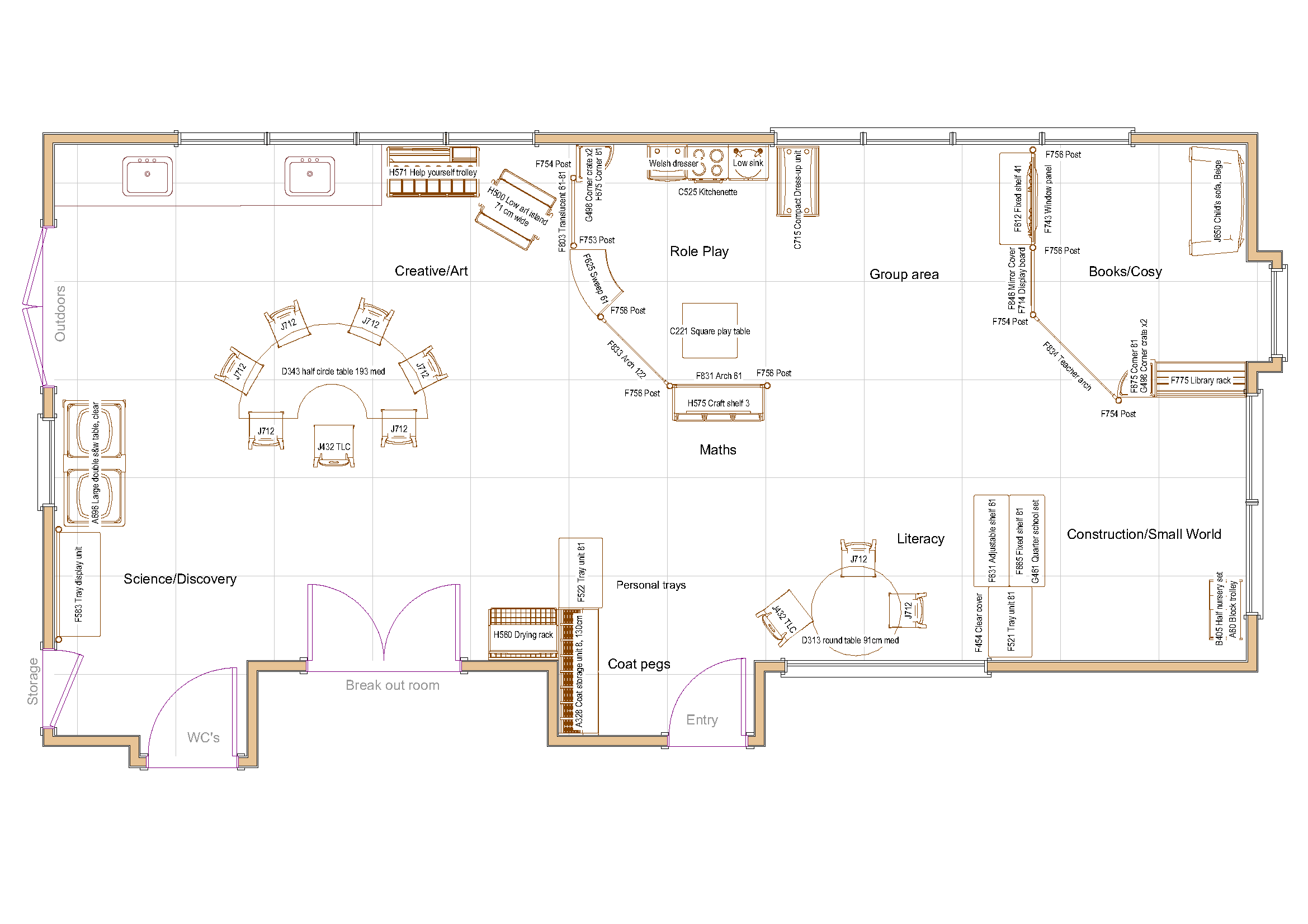  floorplan for planning your SEN classroom