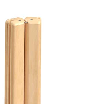 A Wooden angled post for Roomscapes furniture