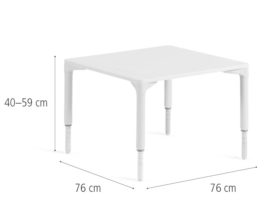 D293 76 x 76 cm Table, Medium dimensions